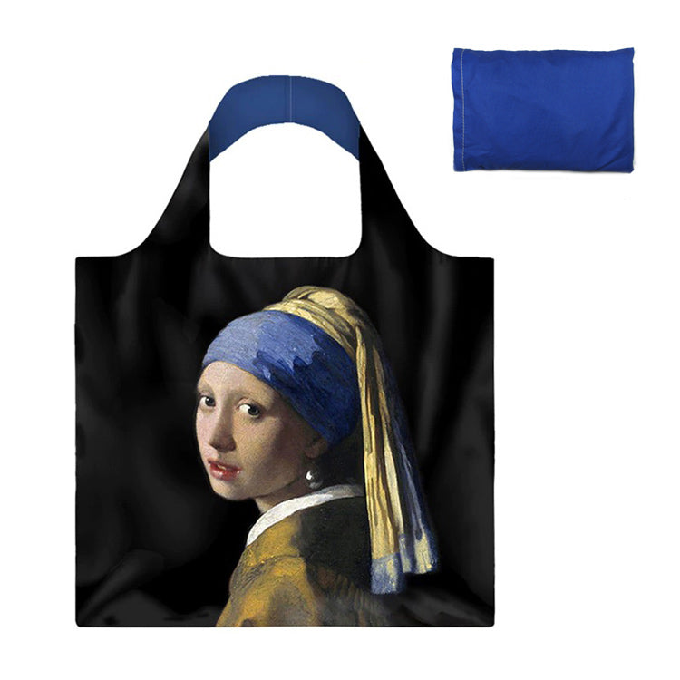  Girl with Pearl Earring Reusable Shopping Bag 