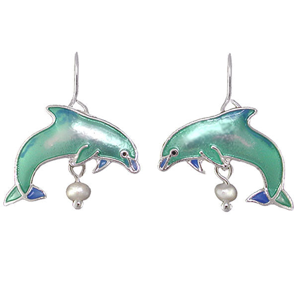  Pearl Dolphin Earrings 