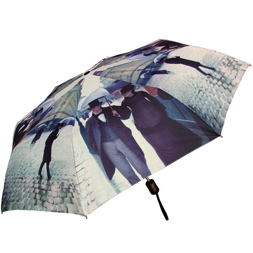  Caillebotte Rainy Day in Paris Folding Umbrella 