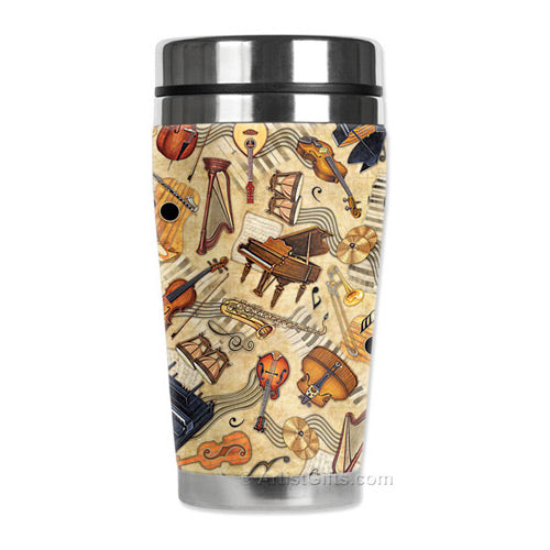  Music Instruments Travel Mug 