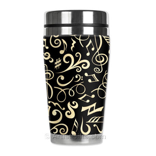  Music Theme Travel Mug 