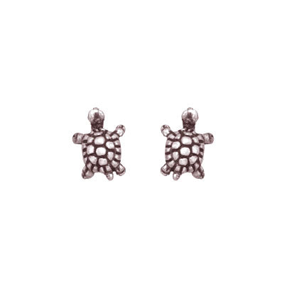  Tiny Silver Turtle Post Earrings 