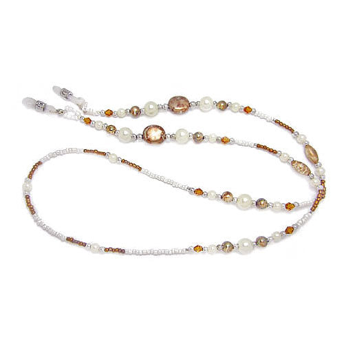  Pearled Copper Beaded Eyeglass Chain 