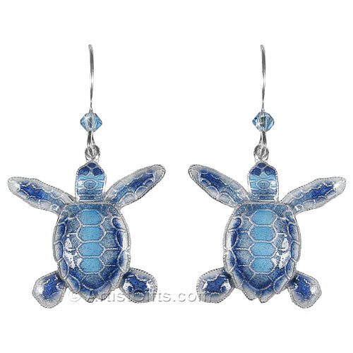  Flatback Hatchling Sea Turtle Earrings 