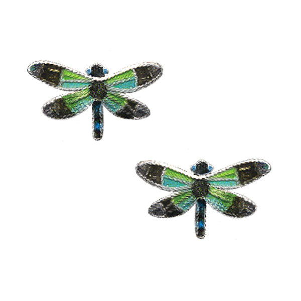  Gossamer Wing Dragonfly Silver Post Earrings 