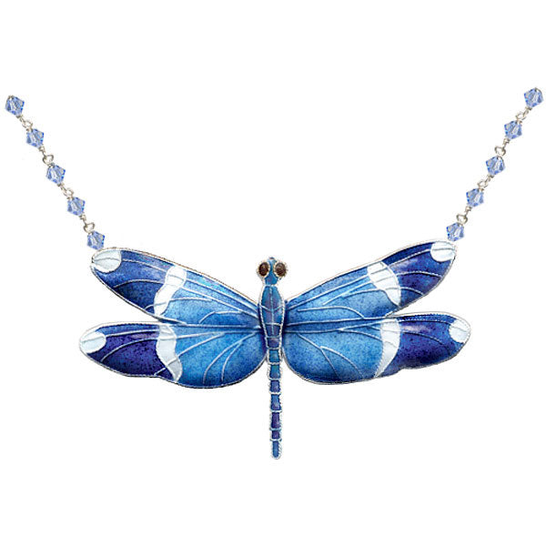  Blue Banded Dragonfly Necklace 