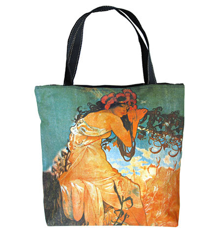  Alphonse Mucha Summer Tote Bag 