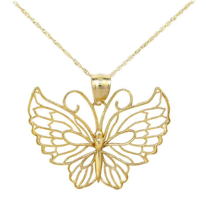  Angel Wing Gold Butterfly Necklace 