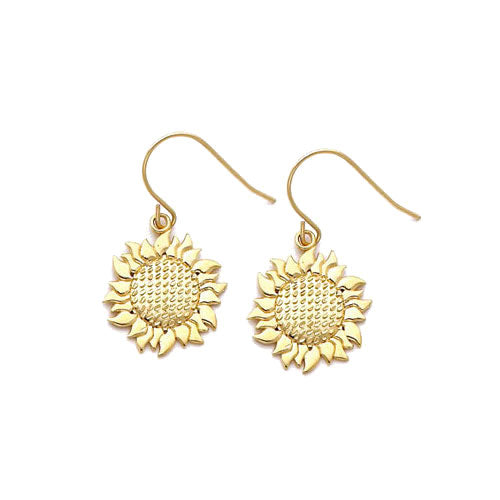  Gold Sunflower Earrings 