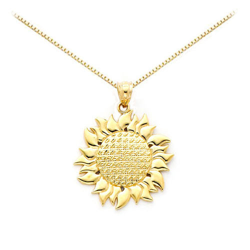  Gold Sunflower Necklace 