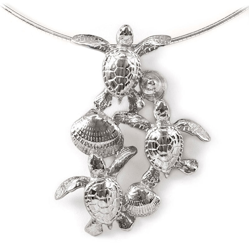  Hatchlings Baby Sea Turtle Necklace 