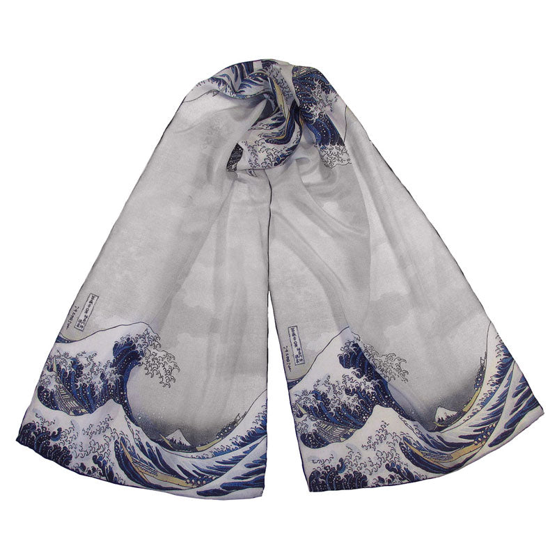  Hokusai The Great Wave Silk Scarf 