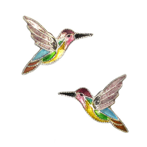  Tropical Hummingbird Post Earrings 