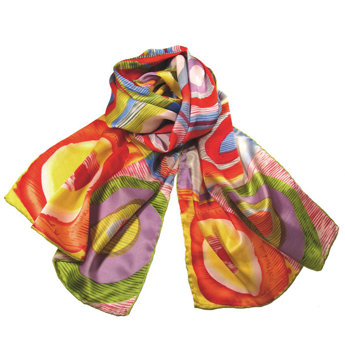  Kandinsky Squares Silk Scarf 