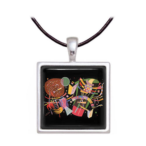  Kandinsky Composition X Art Glass Necklace 