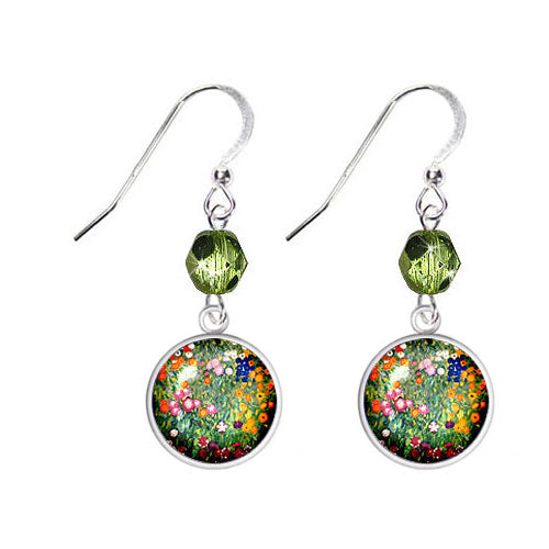  Klimt Flower Garden Earrings 