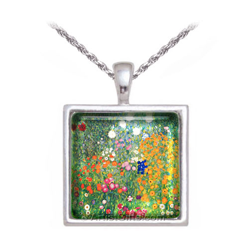  Klimt Flower Garden Necklace 