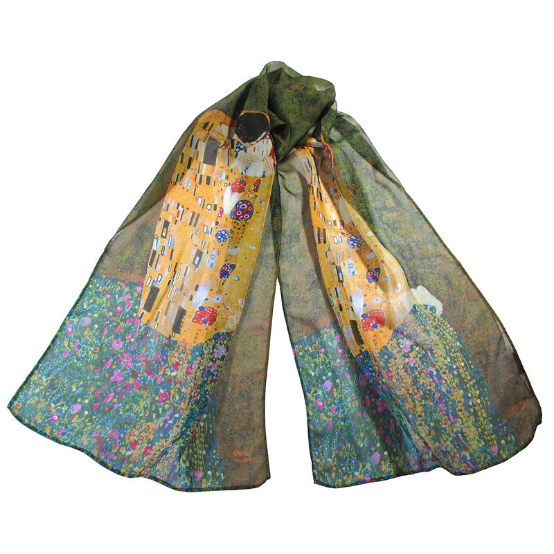  Klimt The Kiss Art Scarf - Chiffon 