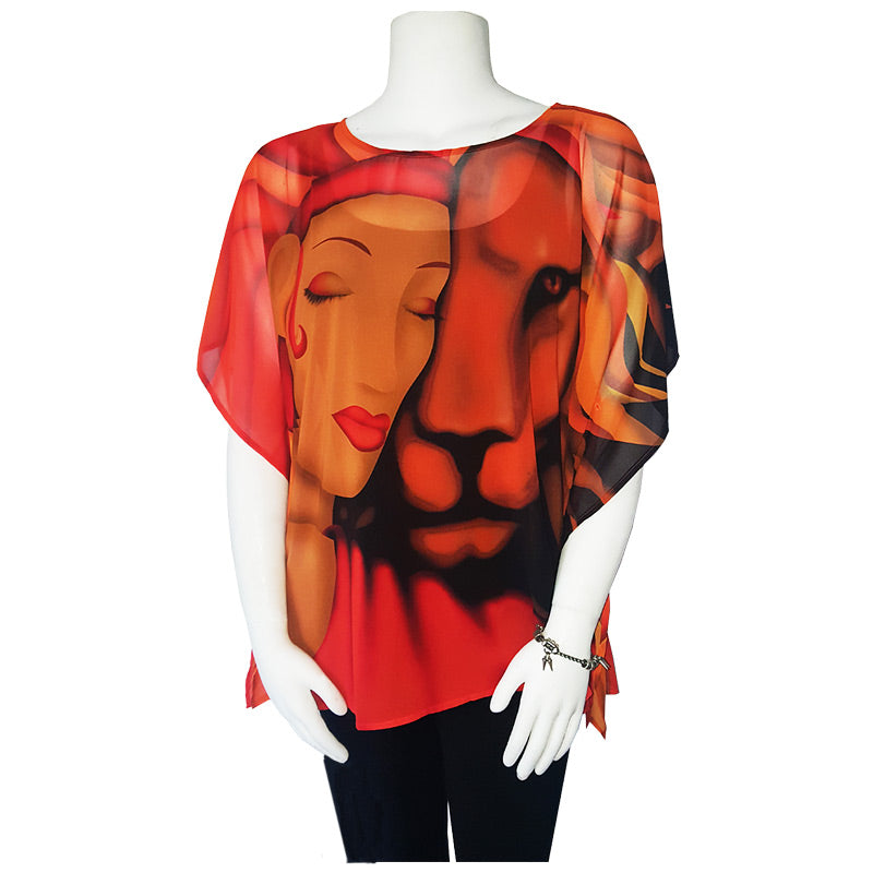  Lion Art Popover Art Top or Scarf 