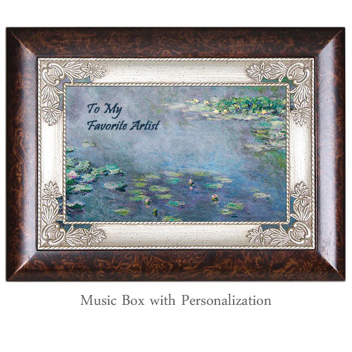  Monet Water Lilies Music Box - Burl 