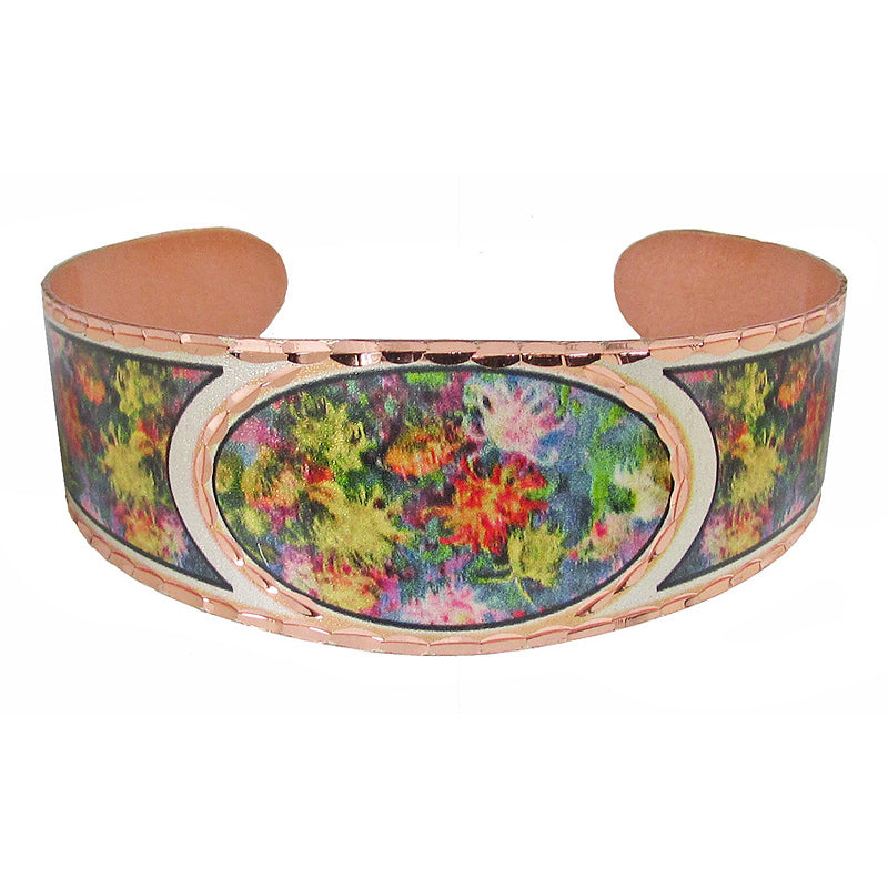  Monet Chrysanthemum Focal Cuff Bracelet 