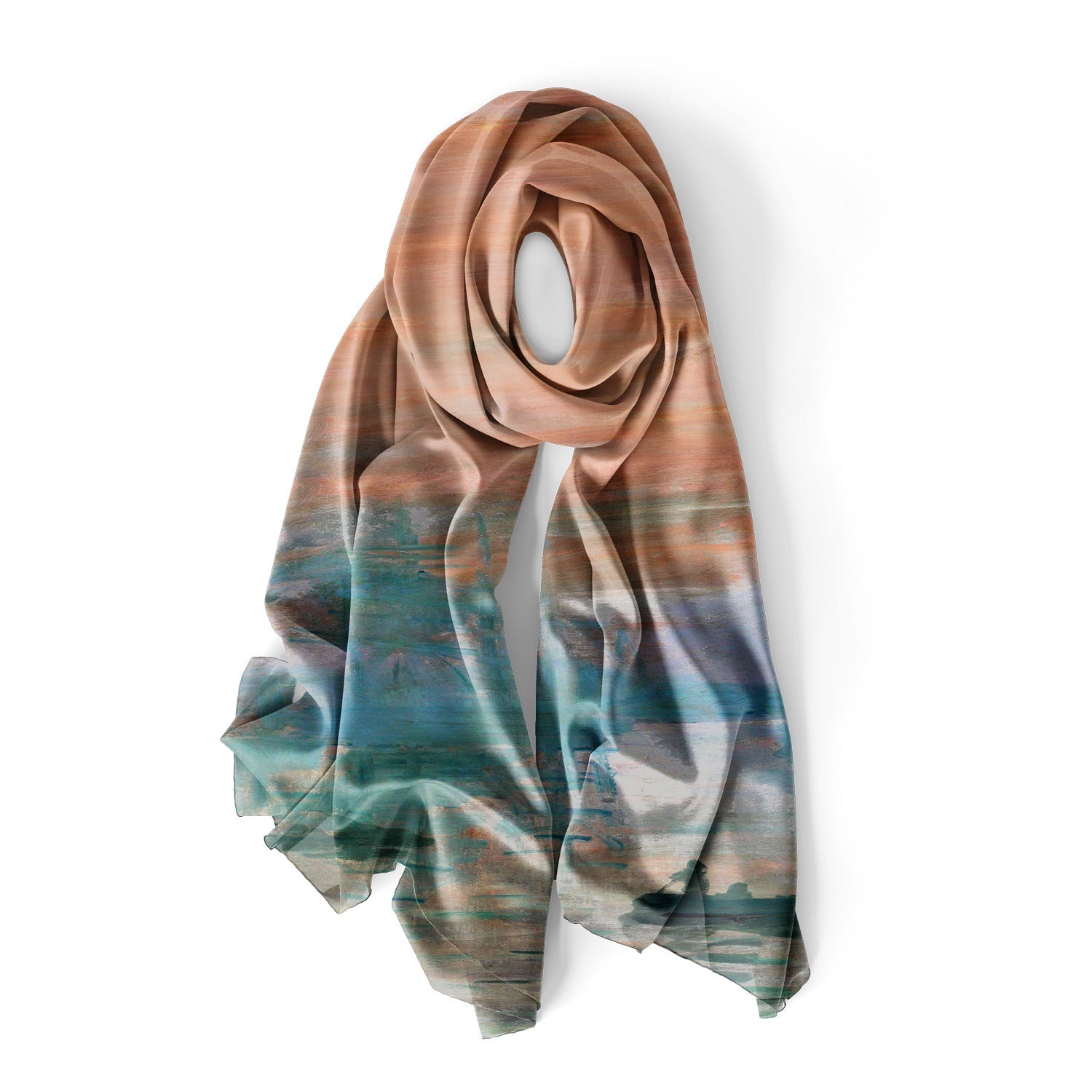  Monet Impression Sunrise Chiffon Art Scarf 