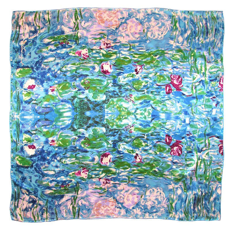  Monet Water Lilies Square Scarf 