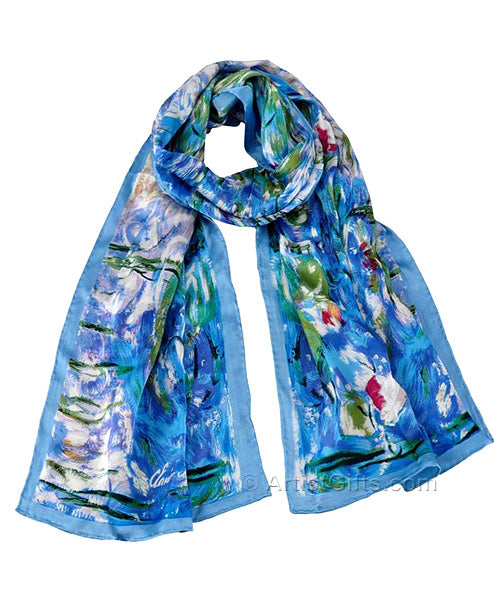  Monet Water Lilies Silk Scarf 