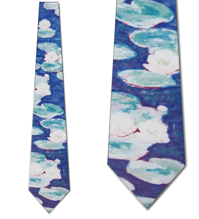  Monet Water Lilies Art Necktie 