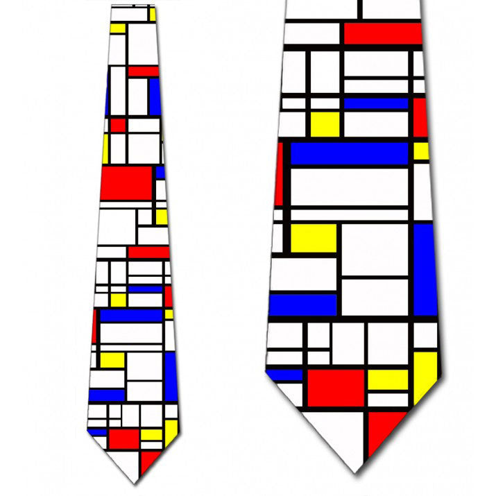  Abstract Art Piet Mondrian Necktie 