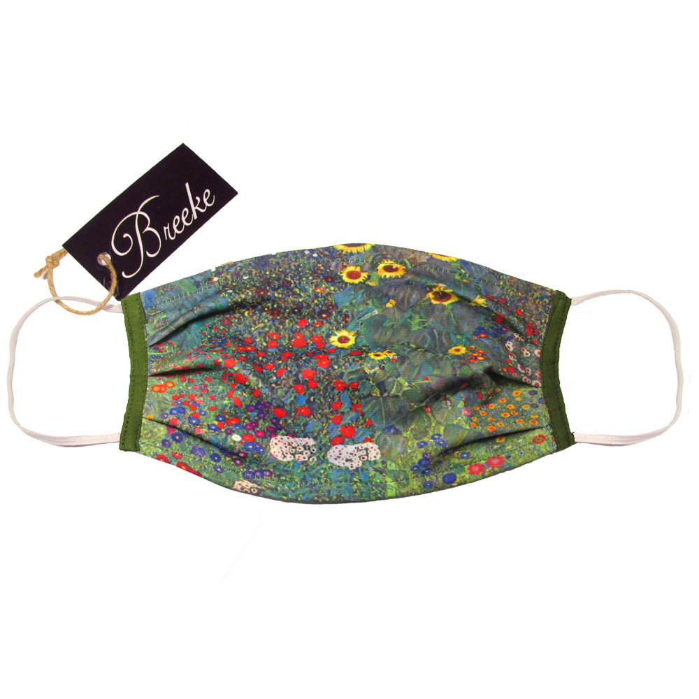  Klimt Flower Garden Pleated Facemask 