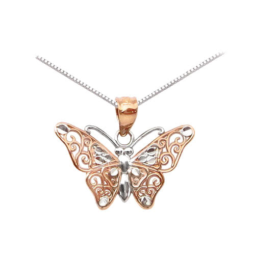  Rose Gold Butterfly Necklace 