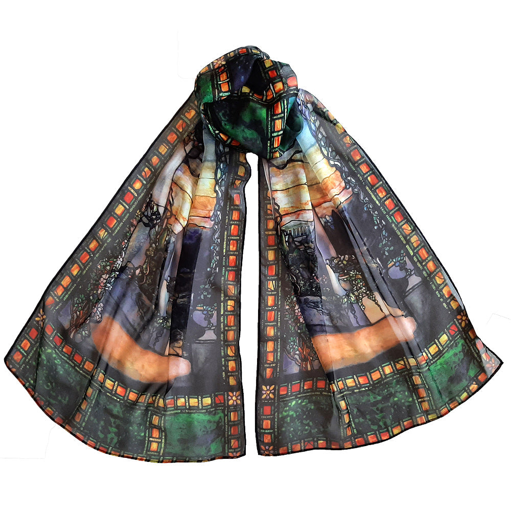  Tiffany Window Chiffon Art Scarf 