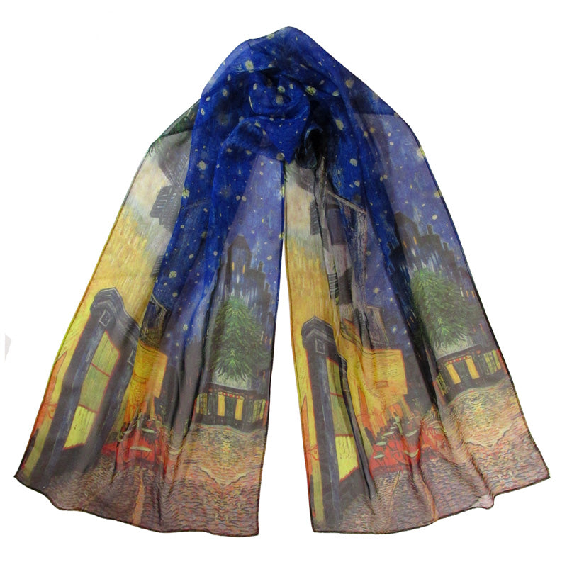  Van Gogh Café Chiffon Art Scarf 