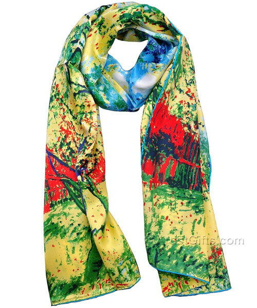  Van Gogh Orchard in Blossom Silk Scarf 