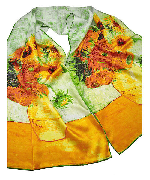  Van Gogh Sunflowers Silk Scarf 