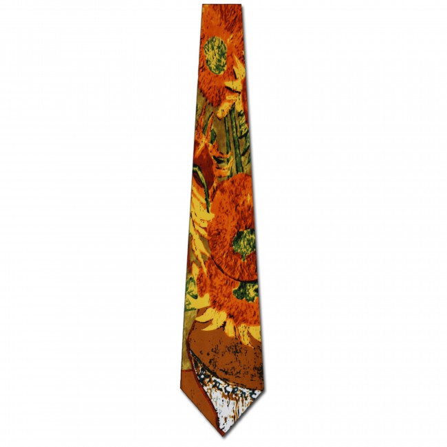  Vincent Van Gogh Sunflowers Art Necktie 