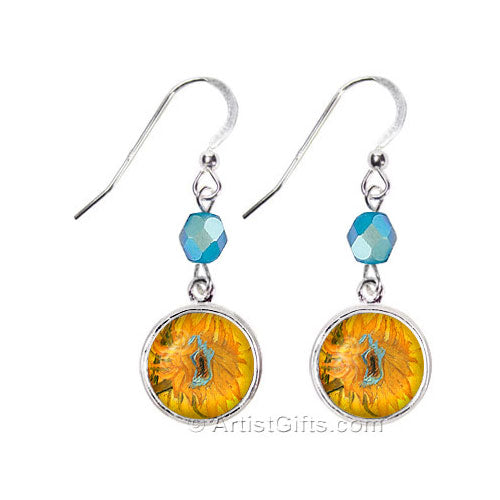  Van Gogh Sunflowers Art Earrings 