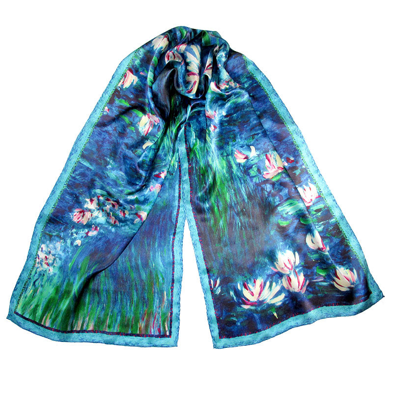  Monet Water Lilies Silk Art Scarf 