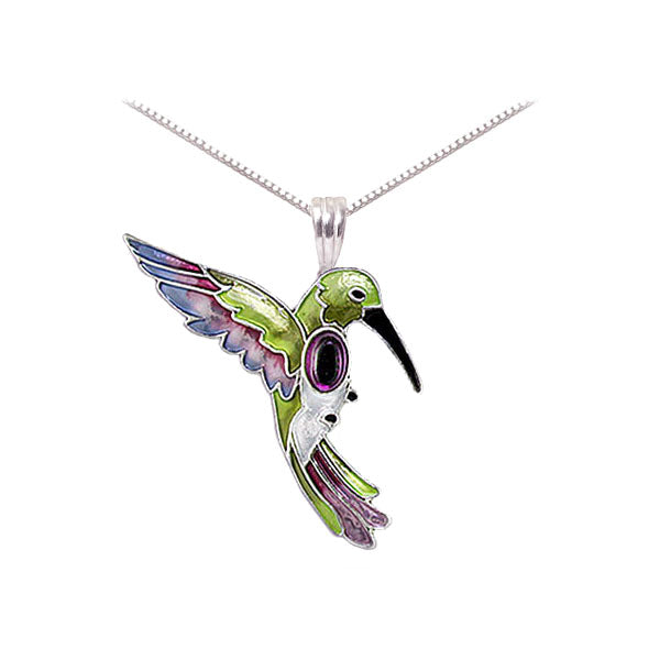  Zarah Amethyst Hummingbird Necklace 