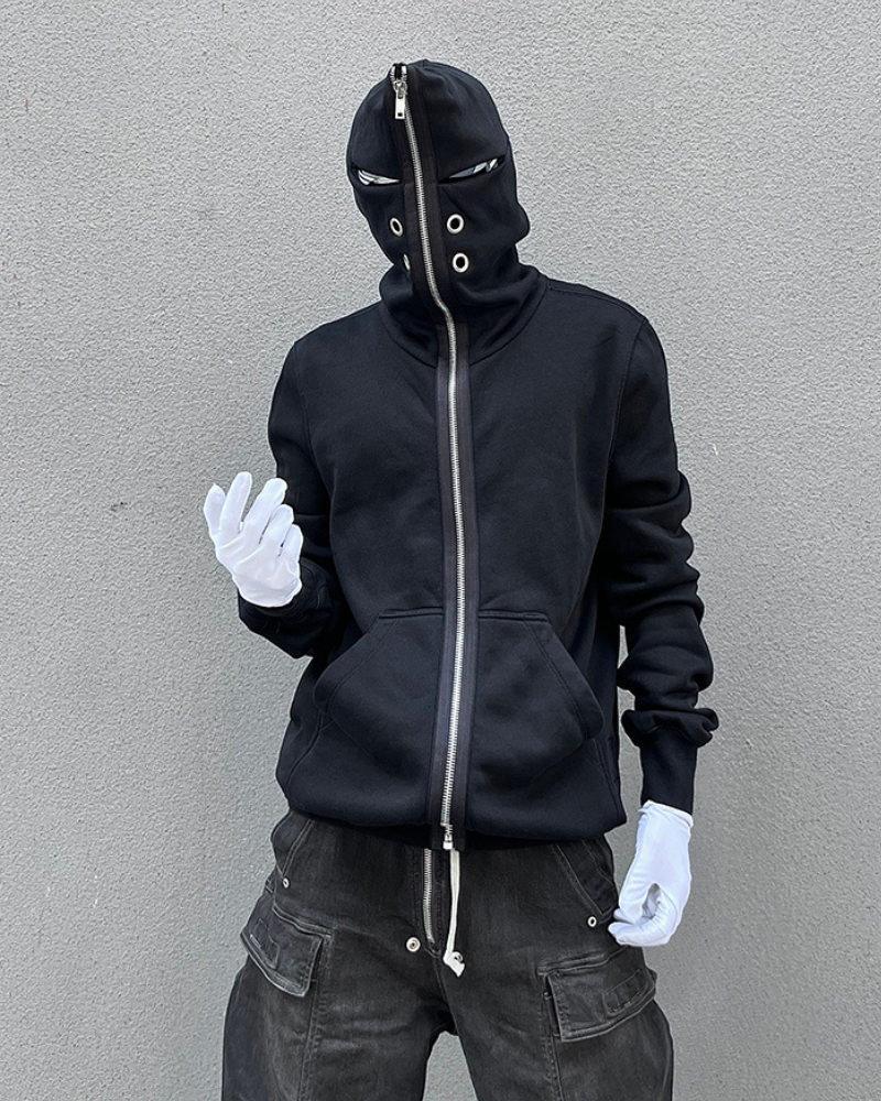 Darkwear Cut-Out Eye Full Zip Hoodie