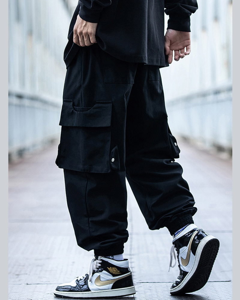 Functional Streetwear Loose Large-Pocket Cargo Pants