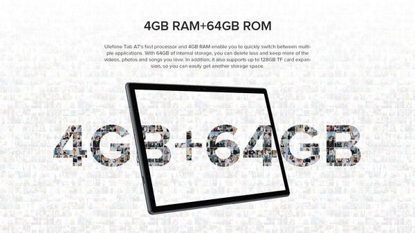 Ulefone Tab A7, 10.1-inch FHD, Dual 4G Dual VoLTE, 7680mAh