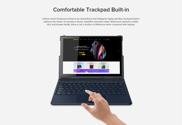 Ulefone Smart Keyboard, designed for Ulefone Tab A7, Trackpad Built-in