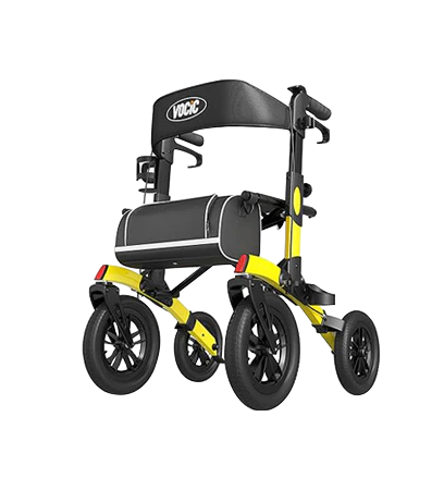 VOCIC Z52 Faltbarer Leichtgewicht-Rollator mit Sitz, für jedes Gelände