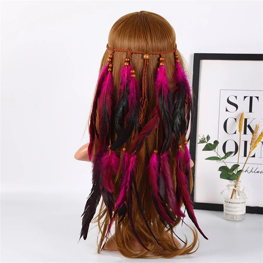 Boho Chic Feather Headdress - Stunning Bohemian Hair Accessory