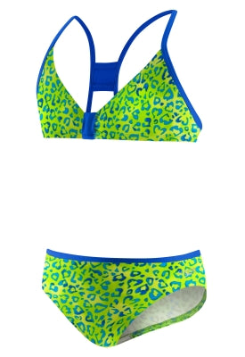 SPEEDO Leopard Love 2-Piece Butterfly Back Bikini (7-8 Only)