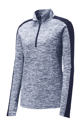 DVS_Sport-Tek Ladies PosiCharge Electric Heather Colorblock 1/4-Zip Pullover