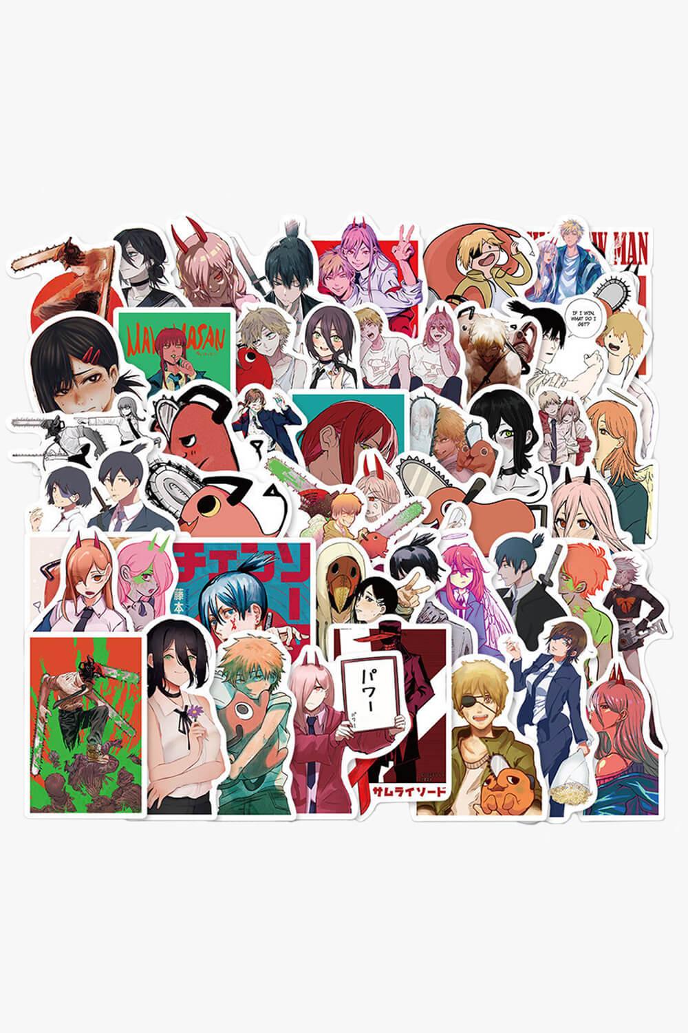 50 Chainsaw Man Stickers Waterproof