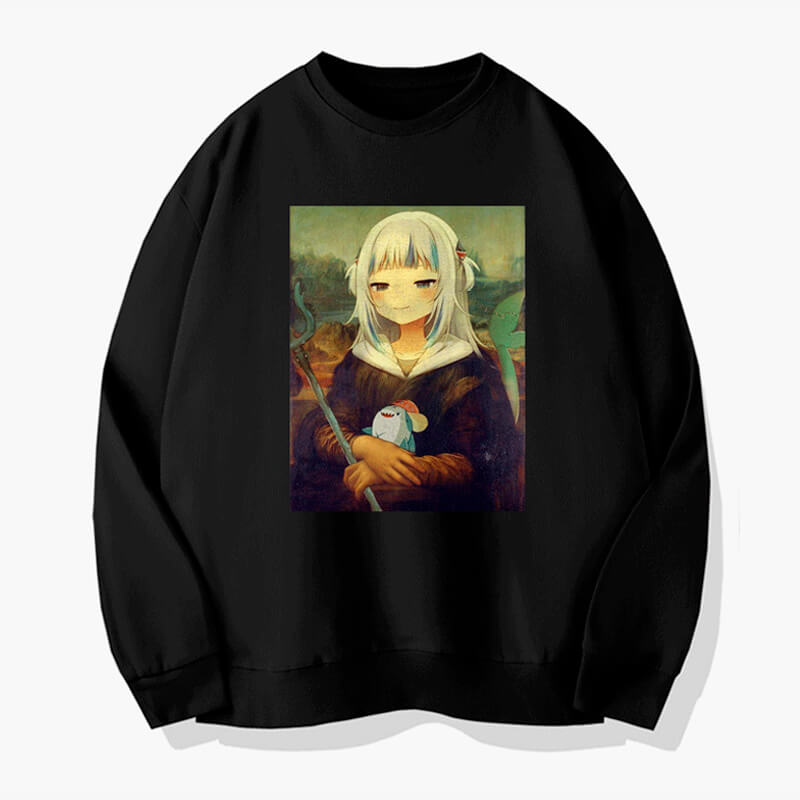 Anime Girl Mona Lisa Animecore Sweatshirt